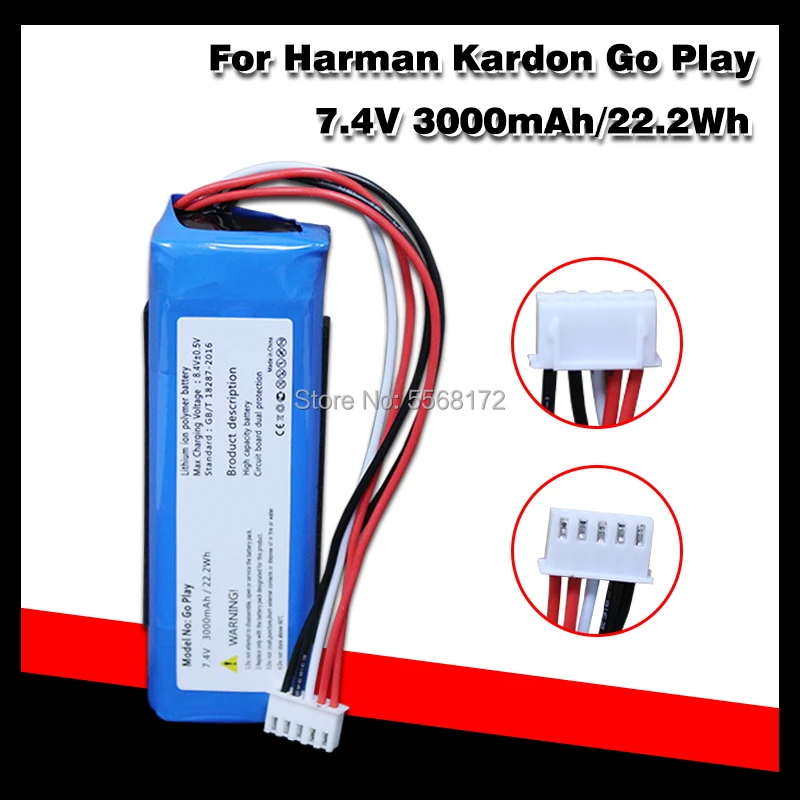 Новый литий-полимерный аккумулятор 7 4 в 3000 мАч для Harman Kardon Go Play | Электроника
