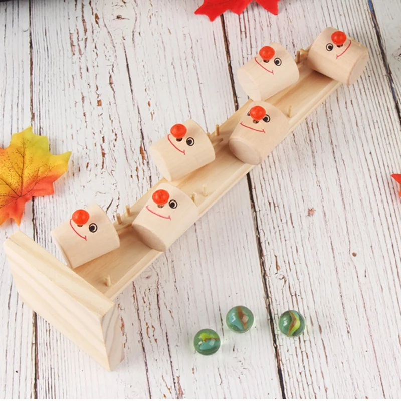 Children's Educational Toys Wooden Clown Pour Table Fun Parent-Child Interactive Tabletop Game Marble Gift | Игрушки и хобби