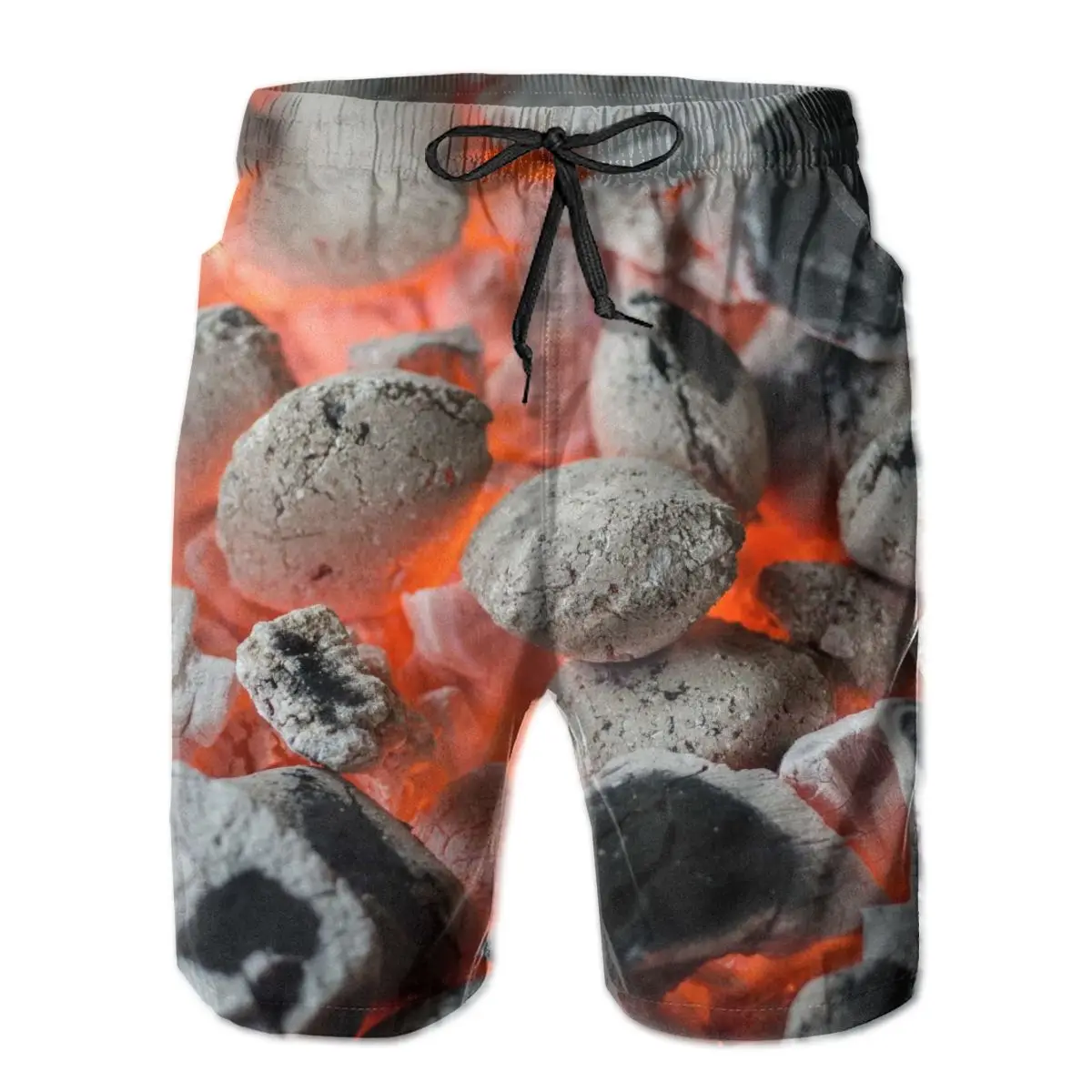 

Summer Men Causal Short Breathable Quick Dry Humor Graphic Food Full Printed,Food Party Loose Bbq Male Shorts
