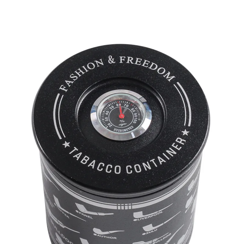 Контейнер для хранения табака Humidor увлажнитель с гигрометром металлическая