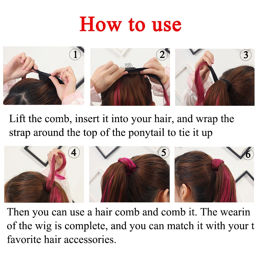 Synthetic 20 Inch Afro Ponytail Extensions Heat Resistant Natural Hair Extension For Women Wrap Around Clip | Шиньоны и парики
