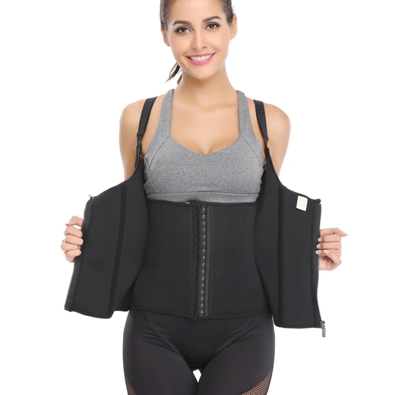 Neoprene Sauna Sweat Vest Waist Trainer Cincher Corset Women Shaper Body Slimming Trimmer Workout Thermo Push Up | Женская одежда