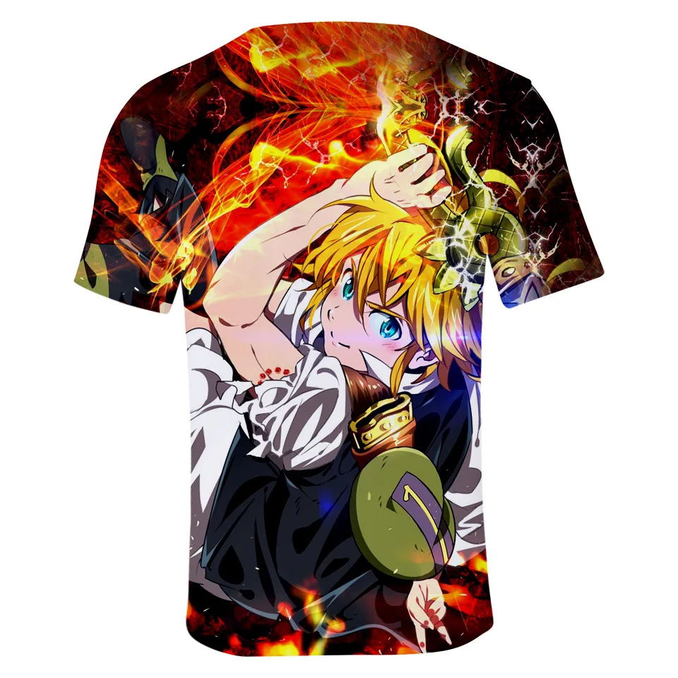 Аниме Nanatsu No Taizai, футболка, футболки с 3d принтом «Seven Deadly Sins», футболка для мужчин, женщин и детей