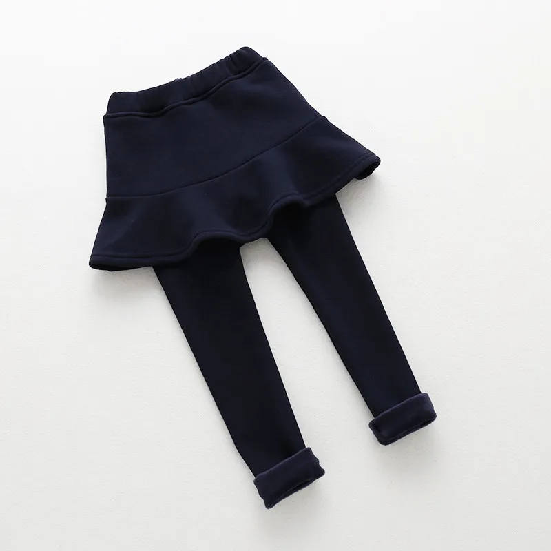 Новое поступление детские теплые флисовые леггинсы для девочек 2020 юбка штаны