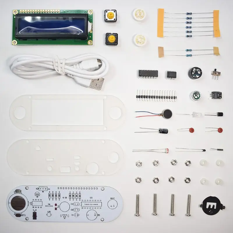 Candlelight Effect LCD1602 часы с вибрацией DIY Kit электронные обучающие наборы праздничные