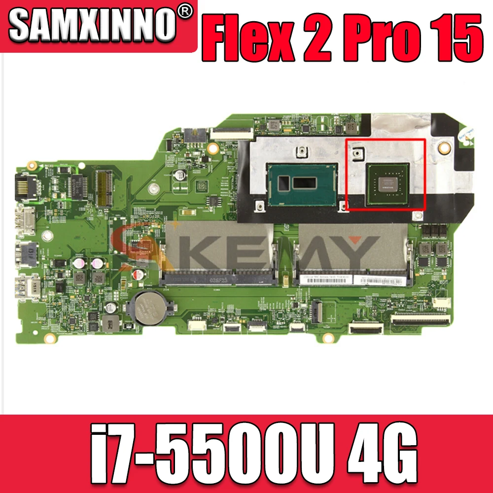 

Материнская плата для ноутбука Lenovo Flex 2 Pro 15 5B20H33198 W/ i7-5500U CPU DDR3 448.03G01.0021 DDR3 N15S-GT-S-A2 GPU