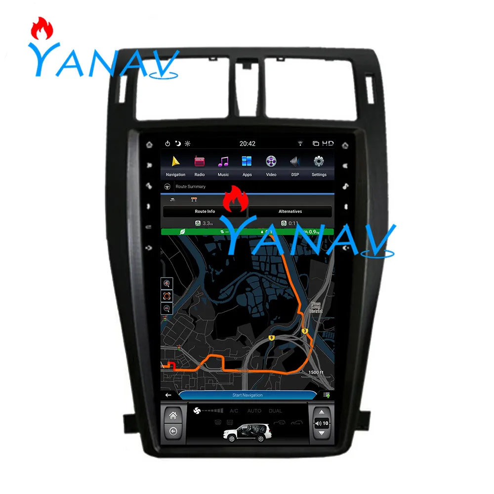 

13.6 inch Android 9.0 Tesla Style vertical screen GPS navigator For-TOYOTA CROWN Thirteenth 13th multimedia player Radio Stereo