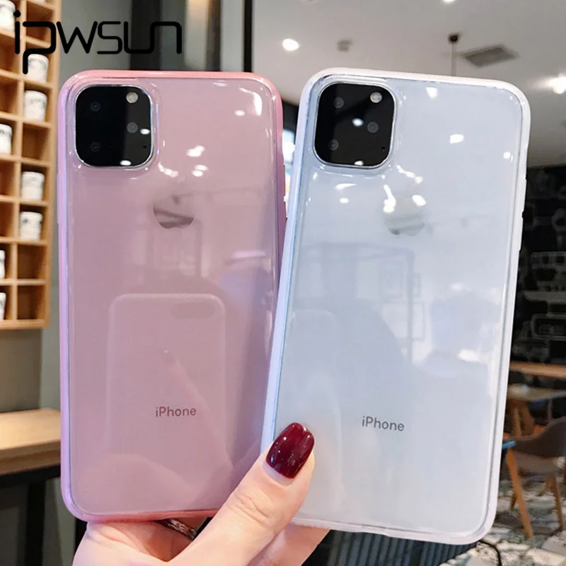 Прозрачный чехол iPWSOO для iPhone 11 Pro Max XR XS X Ультратонкий Мягкий силиконовый из ТПУ 7 8