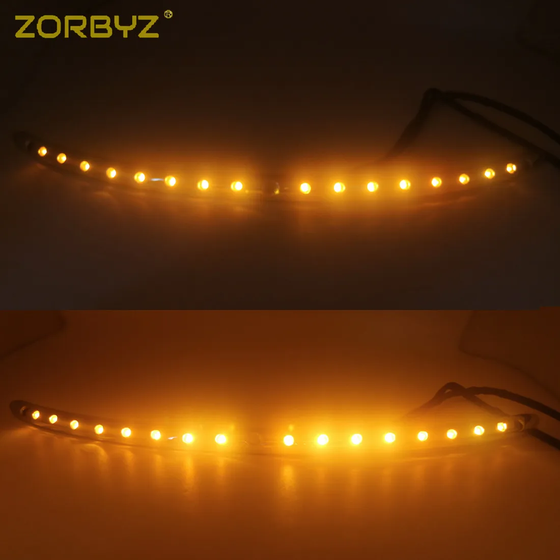 ZORBYZ светодиодный хромированный поворотник на лобовое стекло для Harley Touring Electra Glide