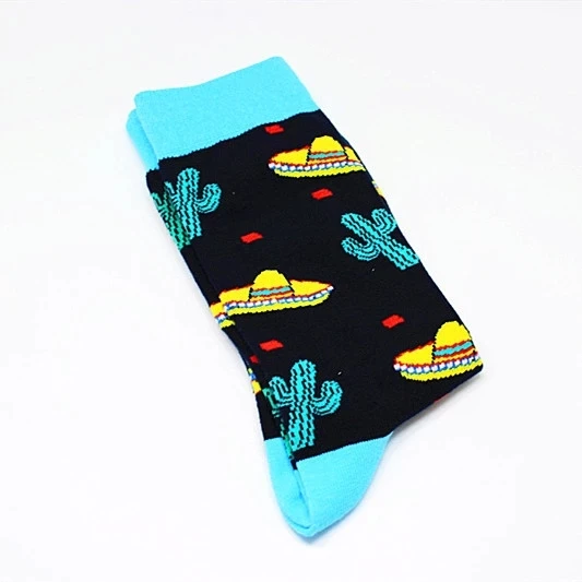 sock0051-22 Разноцветные Веселые носки серия с персонажами из мультфильмов о животных Новые мужские носки индивидуальный тренд модные забавные и хип поп подарки для мужчин - Цвет: sock0051-22