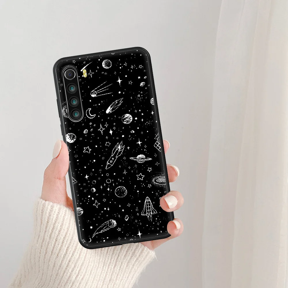 

Planet galaxy space art graffiti Phone Case For Xiaomi Redmi Note 7 8 8T 9 9S 4X 7 7A 9A K30 Pro Ultra black Prime 3D Cover