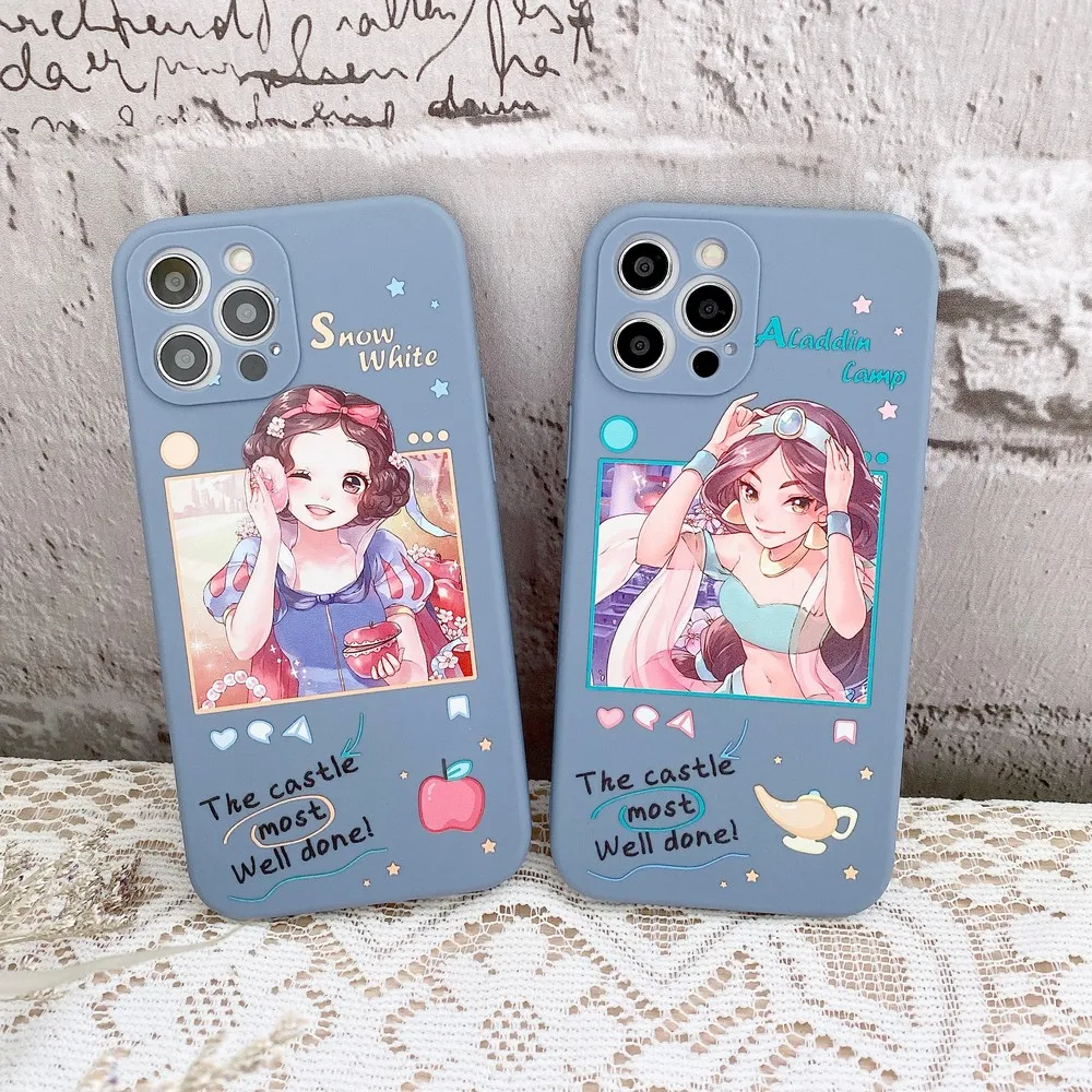 

Silicone cute girl pattern soft phone case for iPhone 12 mini 11 SE2020 Pro Max X XS XR 7 8Plus anti-drop back cover case