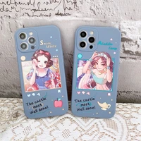silicone cute girl pattern soft phone case for iphone 12 mini 11 se2020 pro max x xs xr 7 8plus anti drop back cover case