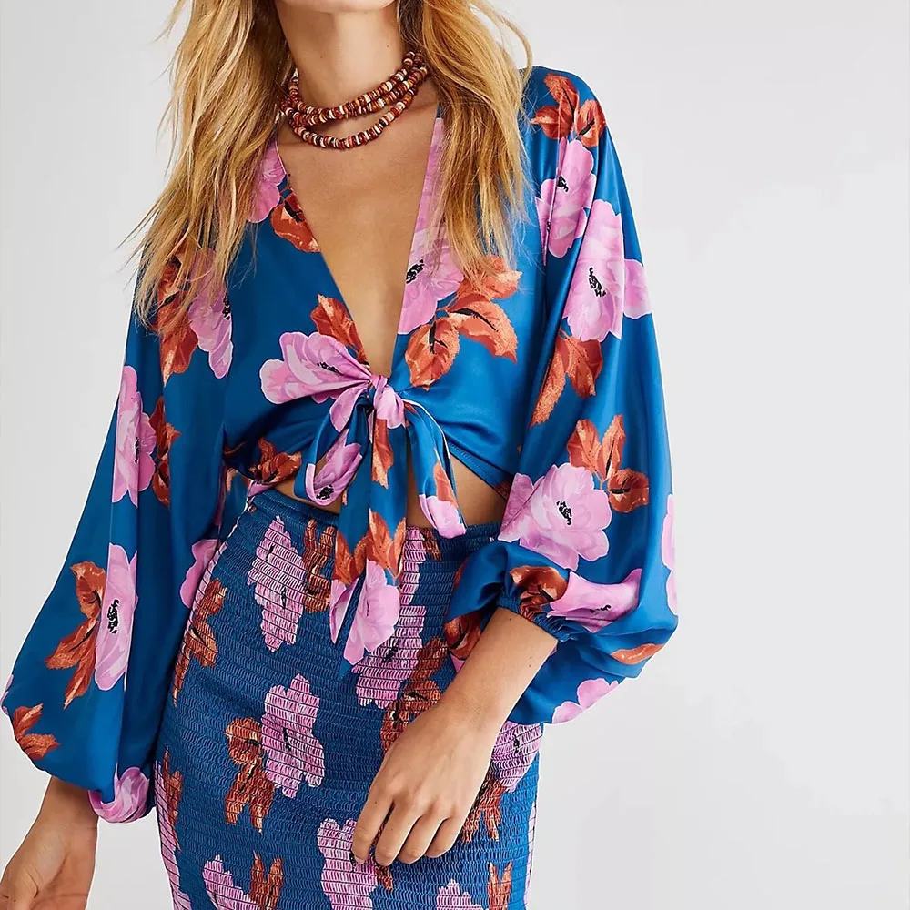 

Женское платье с оборками Za, синее платье с цветочным принтом, тонкое и шикарное длинное платье на бретельках, лето 2021