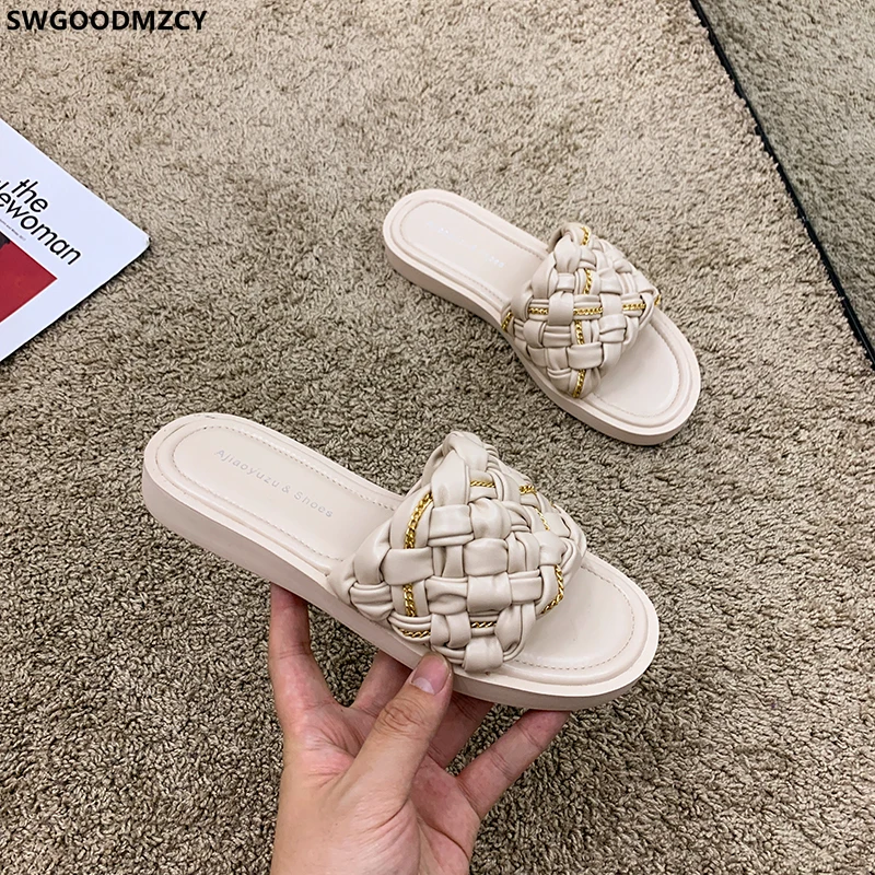 

Slides Women Designer Slippers Women Summer 2021 Beach Shoes Woman Slippers Flats Shoes Women Ladies Slippers Zapatillas Mujer