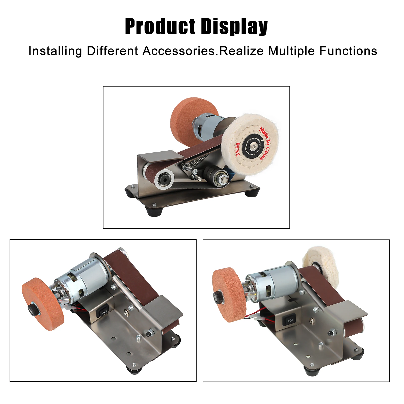 110 В/220 В Мини электрическая ленточная шлифовальная машинка сделай сам ремни