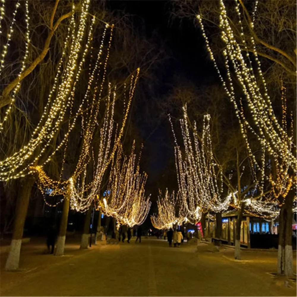 Рождественская гирлянда светодиодная 10м/100 LED водонепроницаемая Сказочная лампа