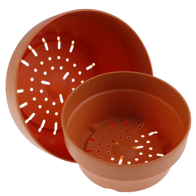 

Artificial Mini Round Plastic Plant Flower Pot Home Office Decor Planter Green Plant