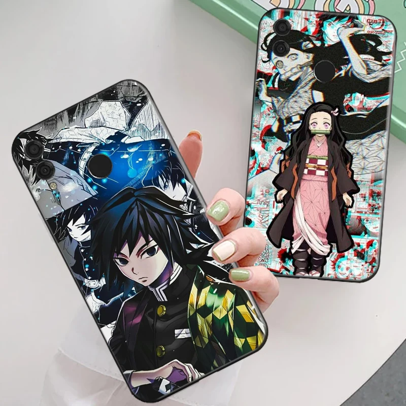 

Cartoon Demon Slayer Anime Phone Case For Huawei Honor 7X 8X 8C 9 V9 9X 9X Lite 9 Lite 10 V10 10i Nezuko Tomioka Giyuu Soft TPU