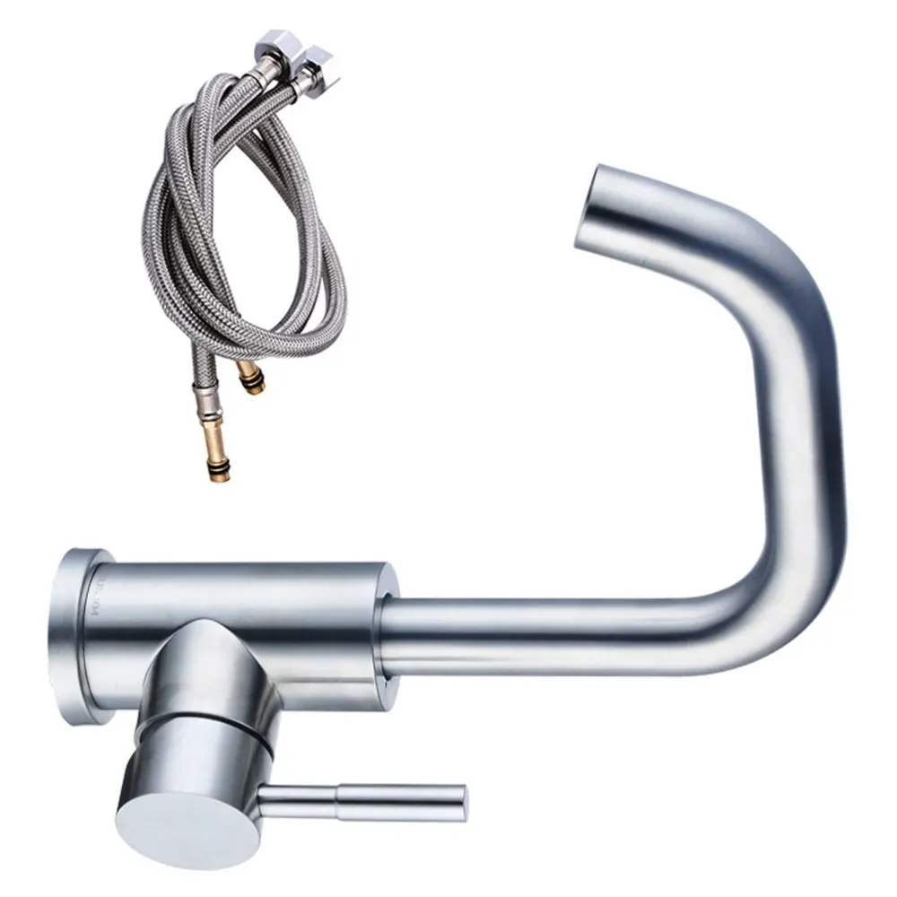 

Stainless Steel Metal Durable Water Cold Hot Water for Home Kitchen Bathroom Hotel (Short Style With