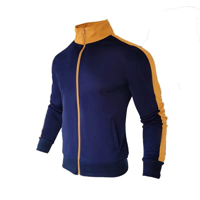 

Spring And Autumn Men's Set Polyester Breathable Thin Sportswear Zipper Stand-up Collar Sportswear Men's Sports Fitness Men's Cl