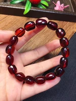 natural blood red amber bracelet 10x8mm women stretch stretch oval beads bracelet jewelry aaaaa