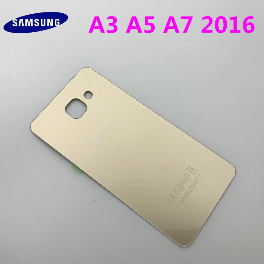 Задняя панель батареи Стекло задняя дверь Крышка для samsung Galaxy A3 A310 A310F A5 A510 A510F A7 A710 A710F() предварительно клейкие наклейки