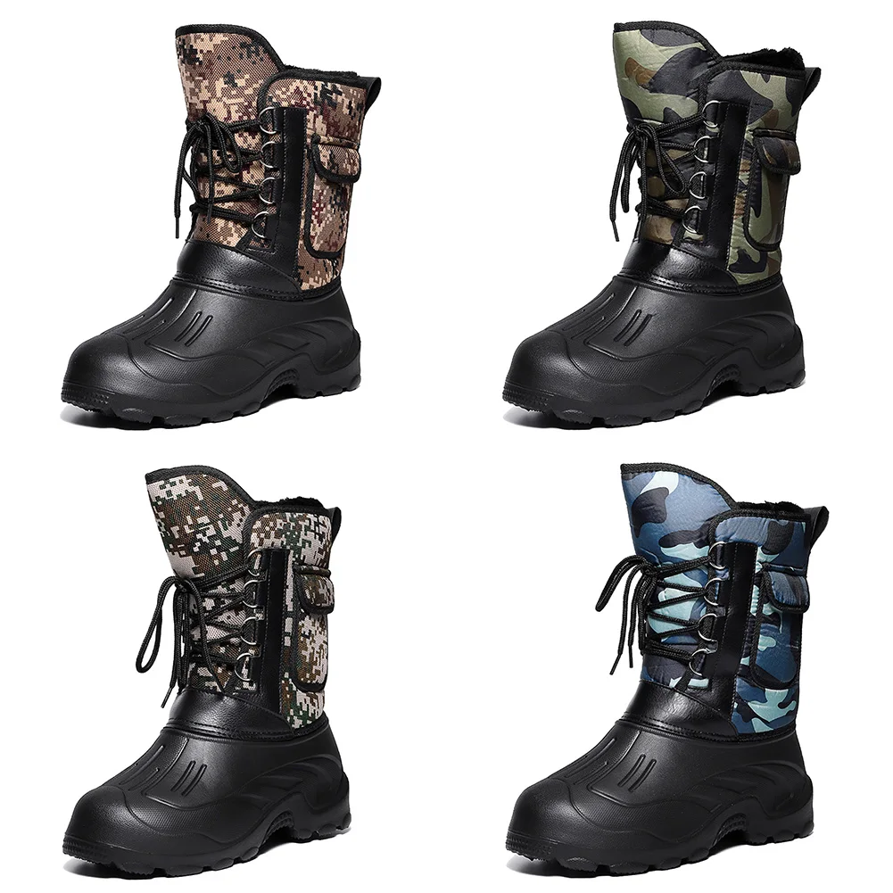 Мужские зимние ботинки для снега водонепроницаемая изолированная походная
