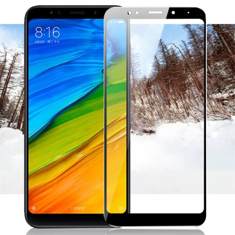 Защитное стекло на экран для смартфонов Xiaomi Redmi 5 Plus закаленное 3 цвета