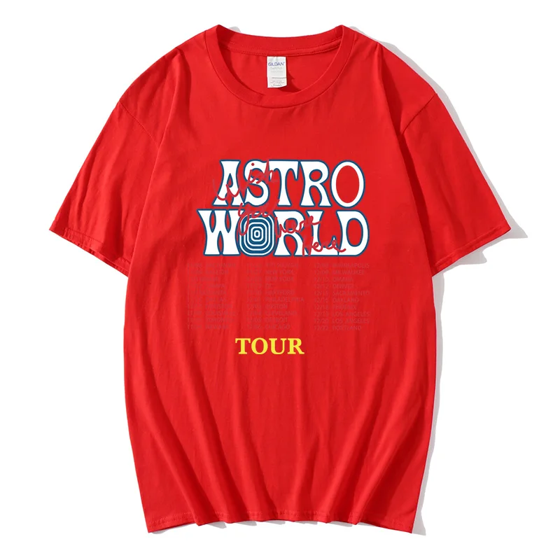 

Men's Astroworld Tour T-Shirt Travis 1: 1 Letter Print Shirt Hip-Hop Streetwear Kanye West Astroworld 2021