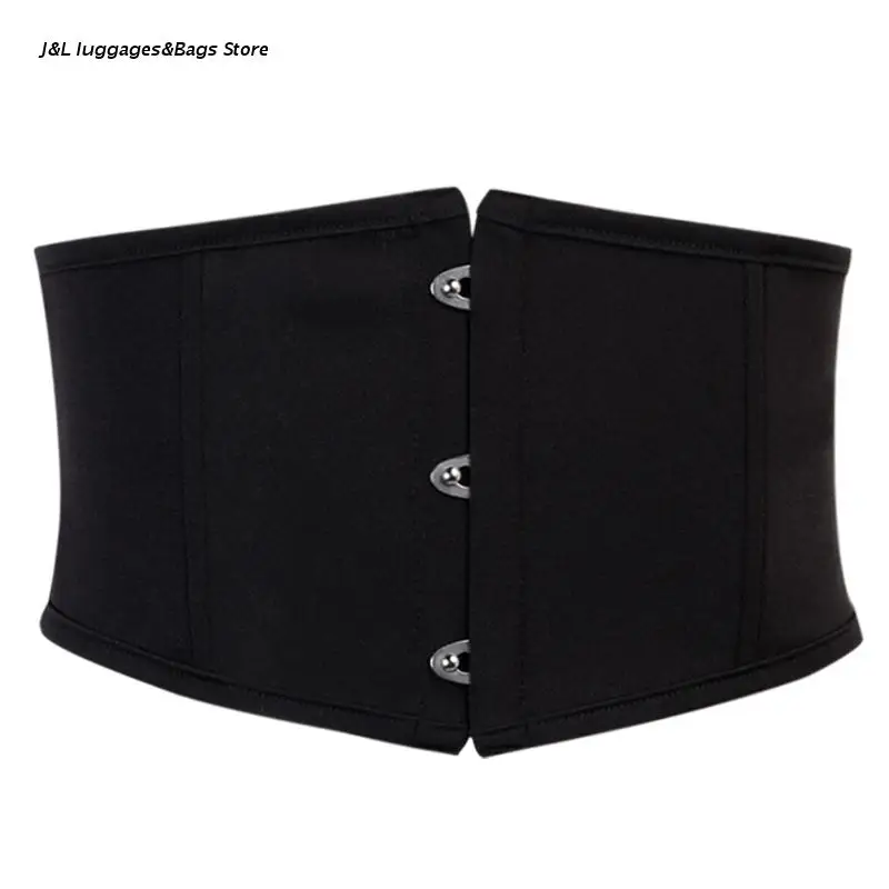 

M68C Special Tight Waist Bandage Women Clothing Accessories Fanshion Street Wear with Steel Buttons Spliced Polyester