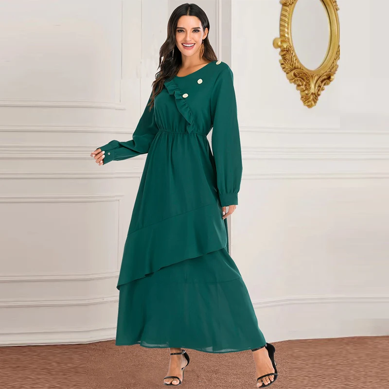 Мусульманское платье большого размера на Ближнем Востоке с неровной строчкой