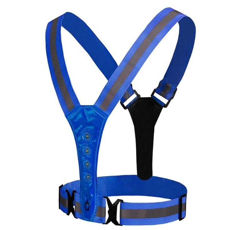 High Visibility Vest with LED Reflective Stripes Waistcoat Safety，Safety Gear Accessories | Спорт и развлечения