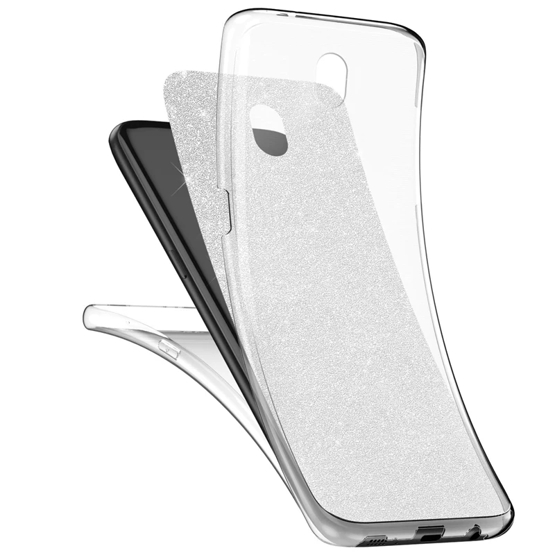 Блестящий силиконовый чехол для Samsung Galaxy J5 J7 A3 A5 A7 2017 J4 J6 2018 S7 S8 S9 S10 S11 Plus 360 полная