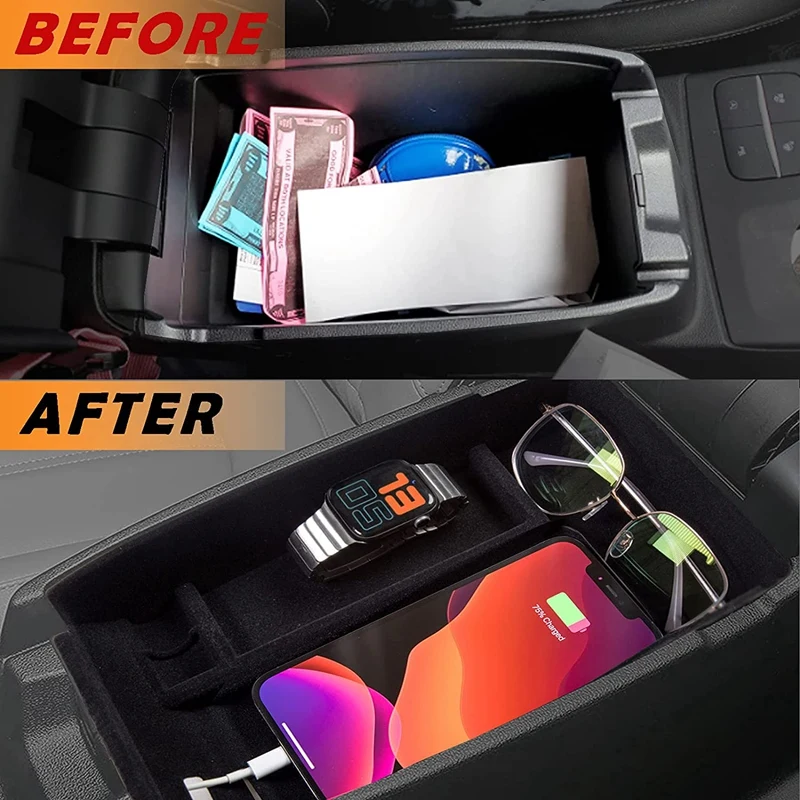 For Ford Bronco Sport 2021 2022 Center Console Dashboard Organizer Armrest Storage Box Insert Tray Accessories Flocking | Автомобили и