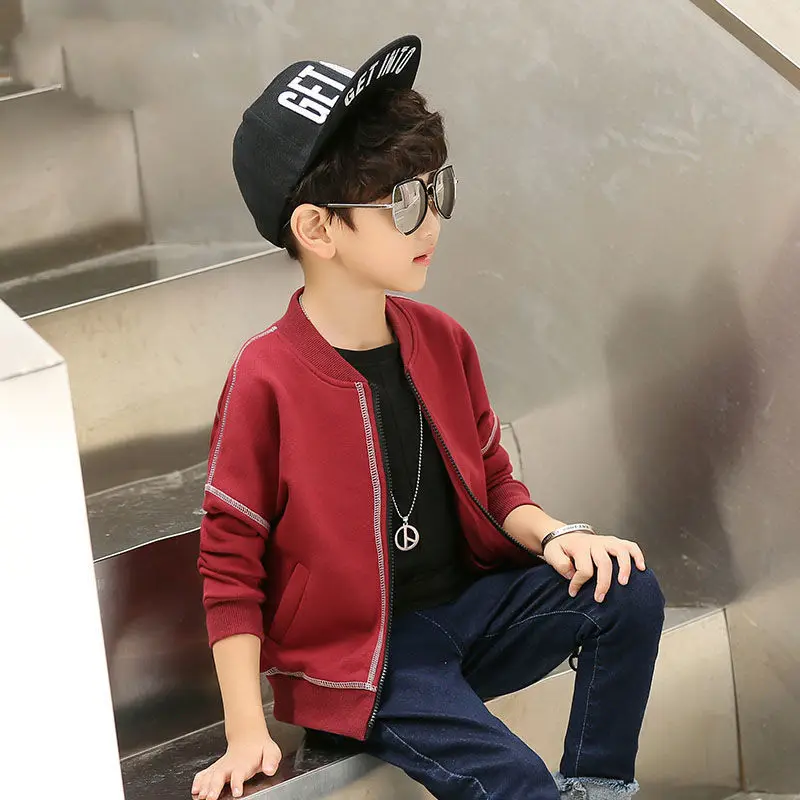 

2022 Kids Baseball New Spring Autumn Children's Fashion New Coat Outerwear Windbreaker Boy Coat For 3 4 5 6 7 8 9 10 11 12 Yrs
