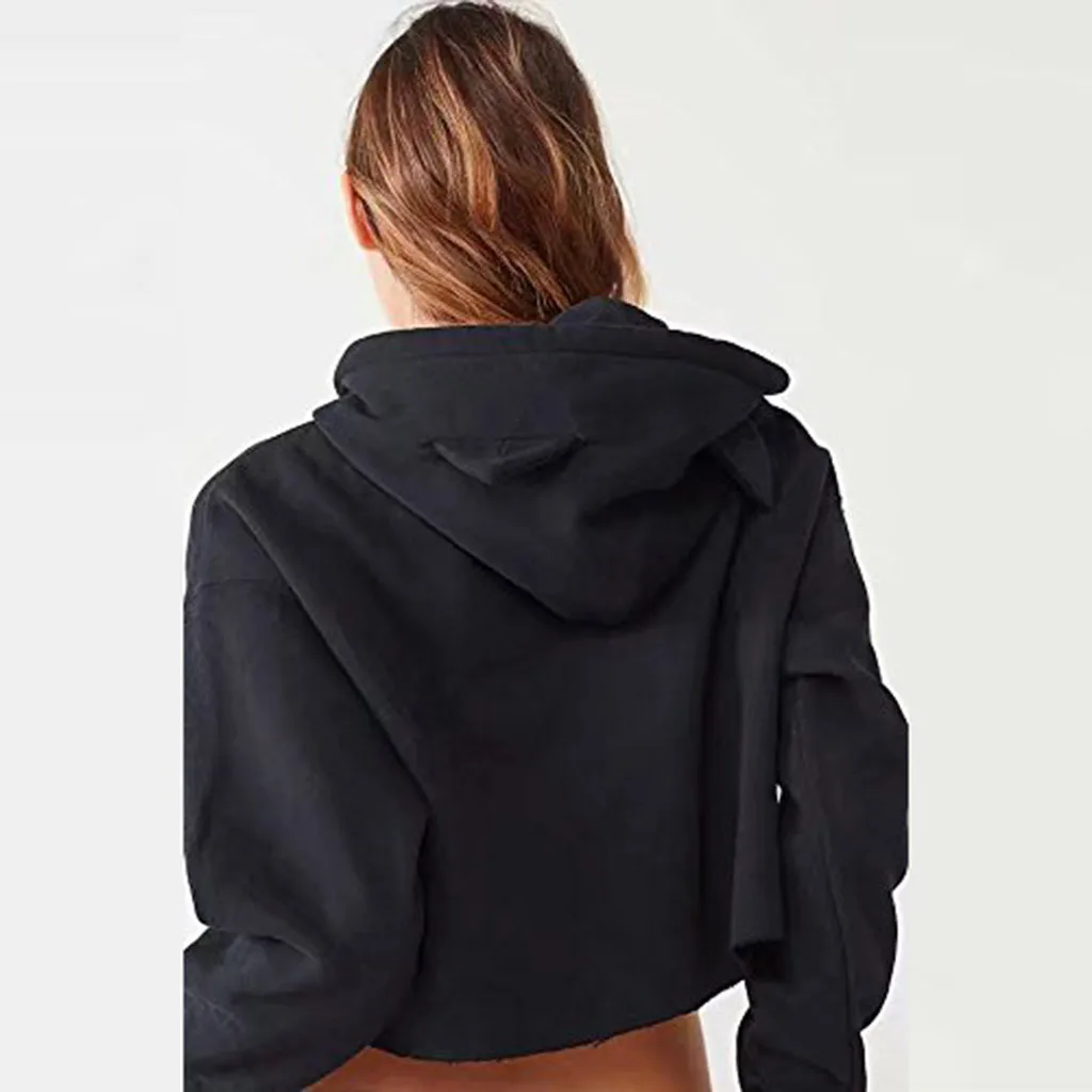 Лидер продаж Женская толстовка поясничные толстовки с принтом длинными рукавами