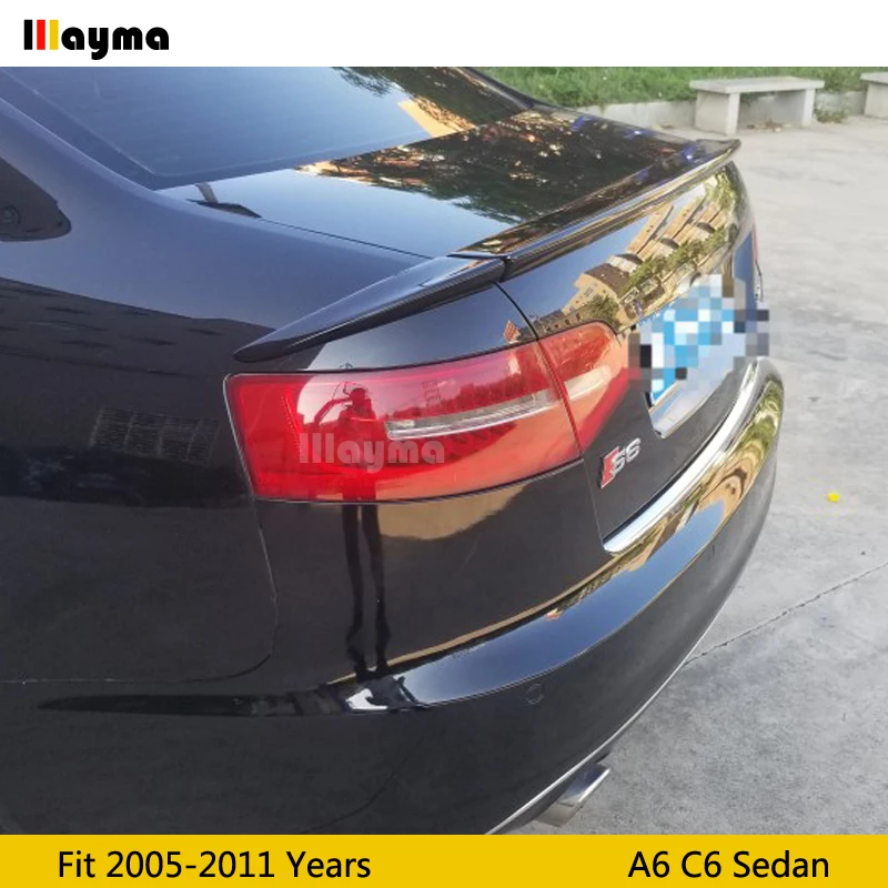 ABT Стиль полиуретановый задний спойлер для багажника Audi A6 C6 Седан 2005 2011 года