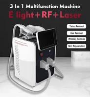 hot sale 3 in1 e light opt ipl rf nd yag laser multifunction tattoo removal machine permanent hair removal beauty equipment