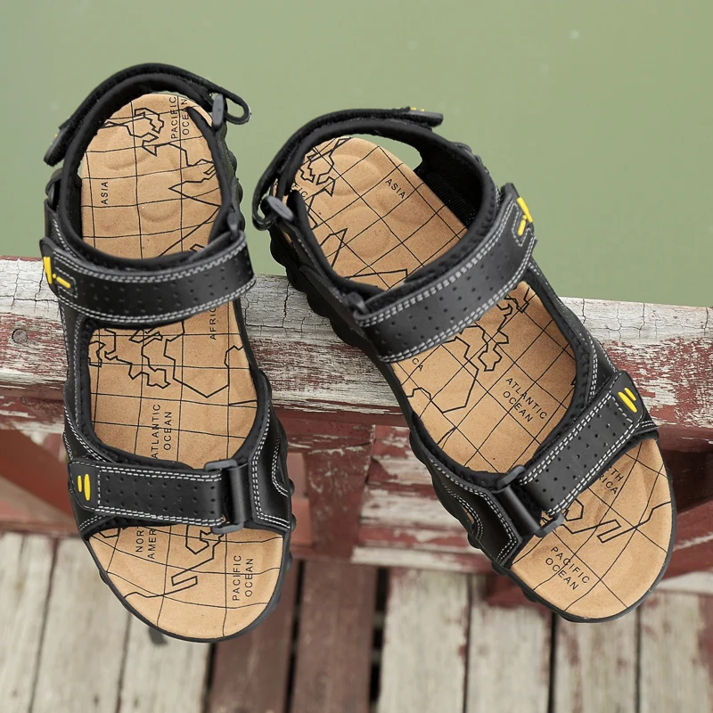 

Мужские кроссовки для бега, дышащие сандалии из сетчатого материала, рабочая обувь, пляжные шлепанцы, летние сандалии