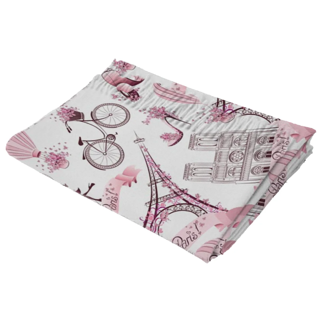 Весенне-зимний женский шарф с розовыми цветами и воздушным шаром велосипедные