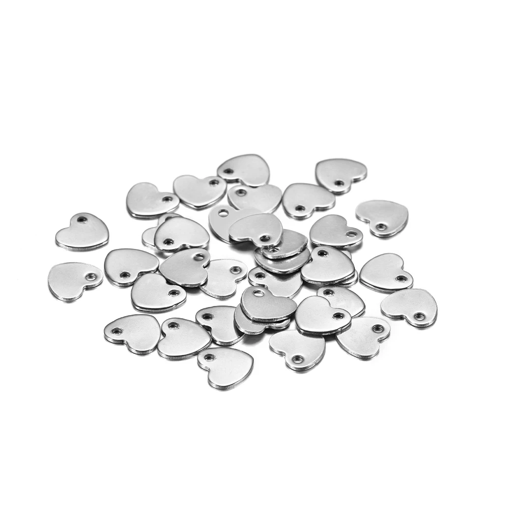 10-50pcs 6-30mm Stainless Steel Charms Round Dog Tag Pendant Stamping Blanks Pendants For Custom Necklaces DIY Jewelry Making