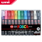 Набор маркеров для рисования Mitsubishi Uni Posca PC-1M, 12 цветов, Tip-0.7mm
