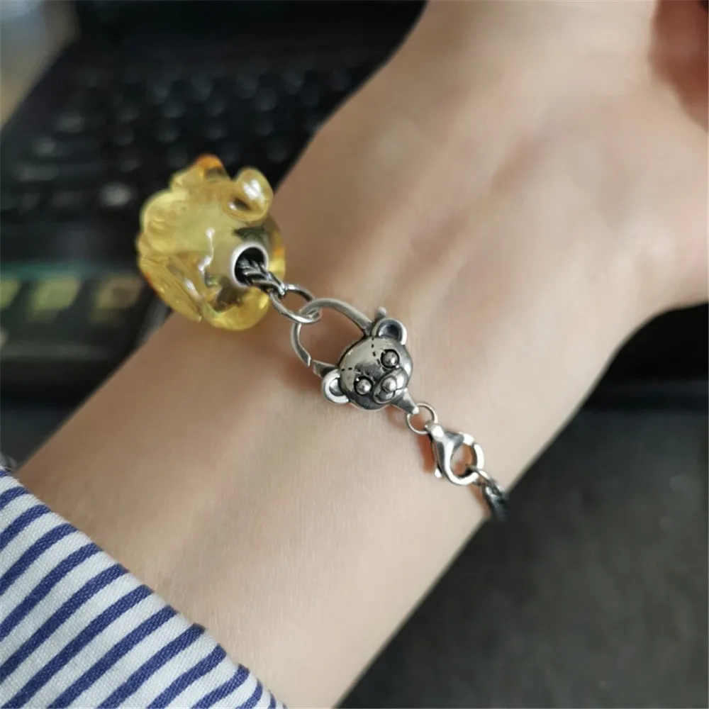 Женские винтажные шармы-замки из серебра 925 пробы с карабином | Украшения и