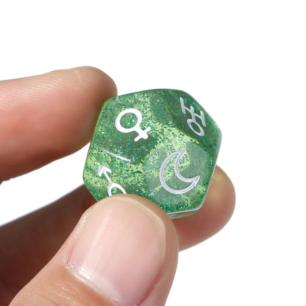 3 шт. креативные игральные кости 12 гранное Астрология знаков зодиака акриловые