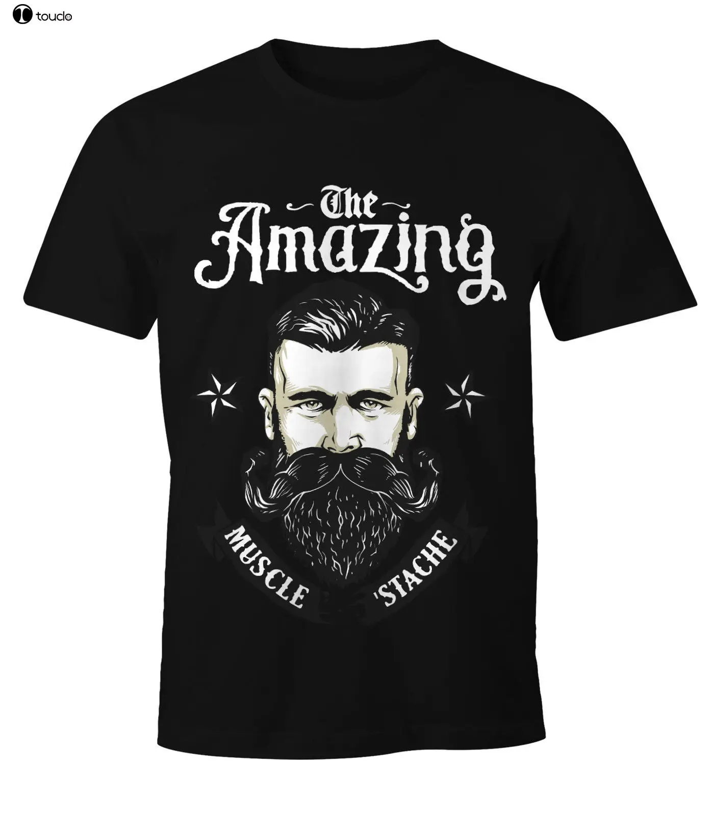 

Herren T-Shirt - Beard The Amazing Muscle Mustache Bart Barber Shop Barbier 100% Cotton Short Sleeve O-Neck Tops Tee Shirts