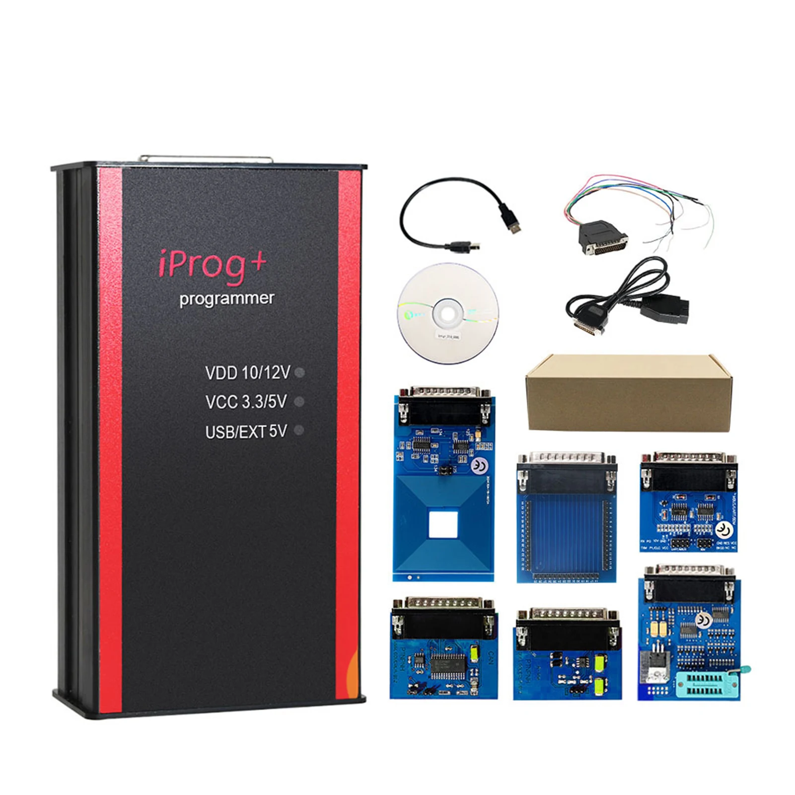 

IPROG OBDII Full ECU Key Programmer Iprog Eeprom IMMO Mileage Correct Airbag Reset Transfer Kilometer Reading Car Fault Physical