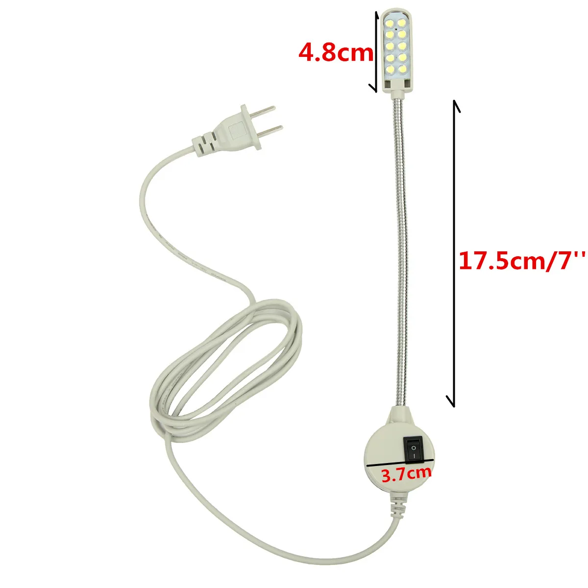 

Portable Sewing Machine LED Light 10LED Magnetic Mounting Base Gooseneck Lamp for Sewing Machine Lathe Industrial Lighting