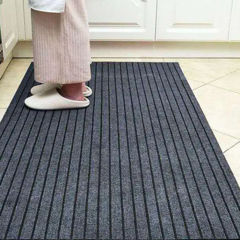 

Striped Kitchen Door Carpet Mat Anti Slip Water Absorption Toilet Porch Cut Decoration Chambre Adulte
