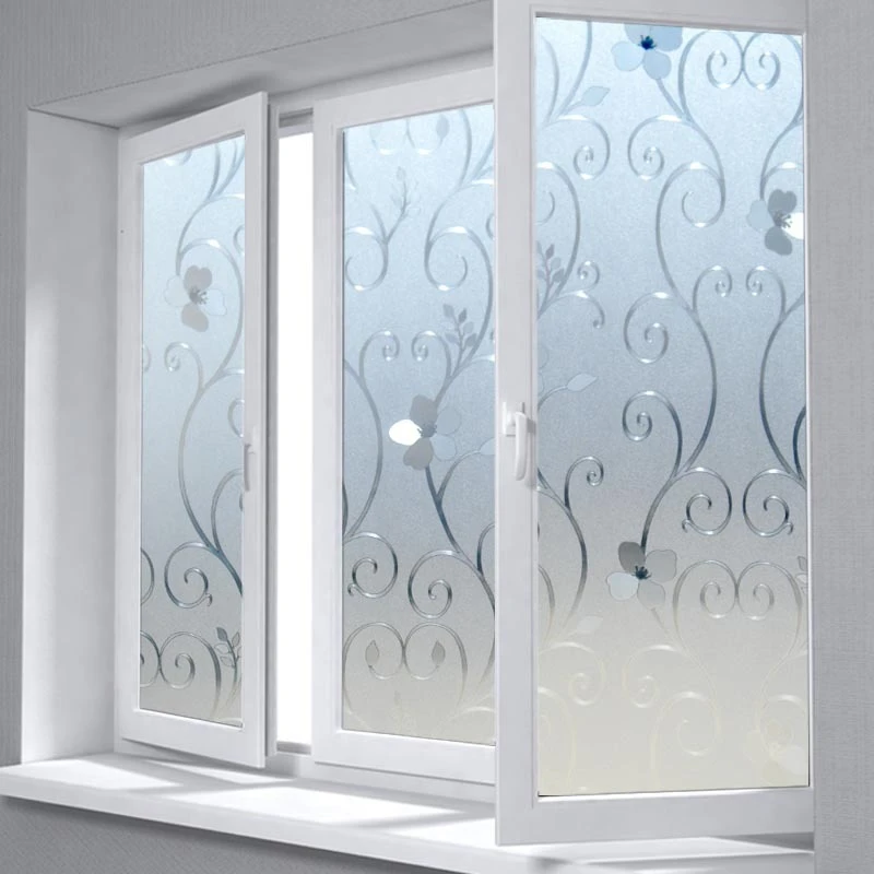 Антистатическая самоклеящаяся оконная пленка 1/2 метров на окно наклейки без клея